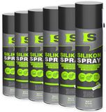 Spraytive 6x 500ml siliconenspray smeermiddel glijspray voor rubber kunststof en metaal waterafstotend beschermt en vermindert piepen