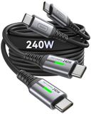 INIU 240W USB-C kabel, [2-pack, 1m] Snellaadkabel USBC naar USBC