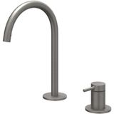 IVY Bond Wastafelkraan - 2-Gats Bladmontage - Geborsteld Metal Black PVD