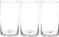 Bellatio flowers & plants Vaas - 3x - cilinder - transparant - glas - 16 x 30 cm