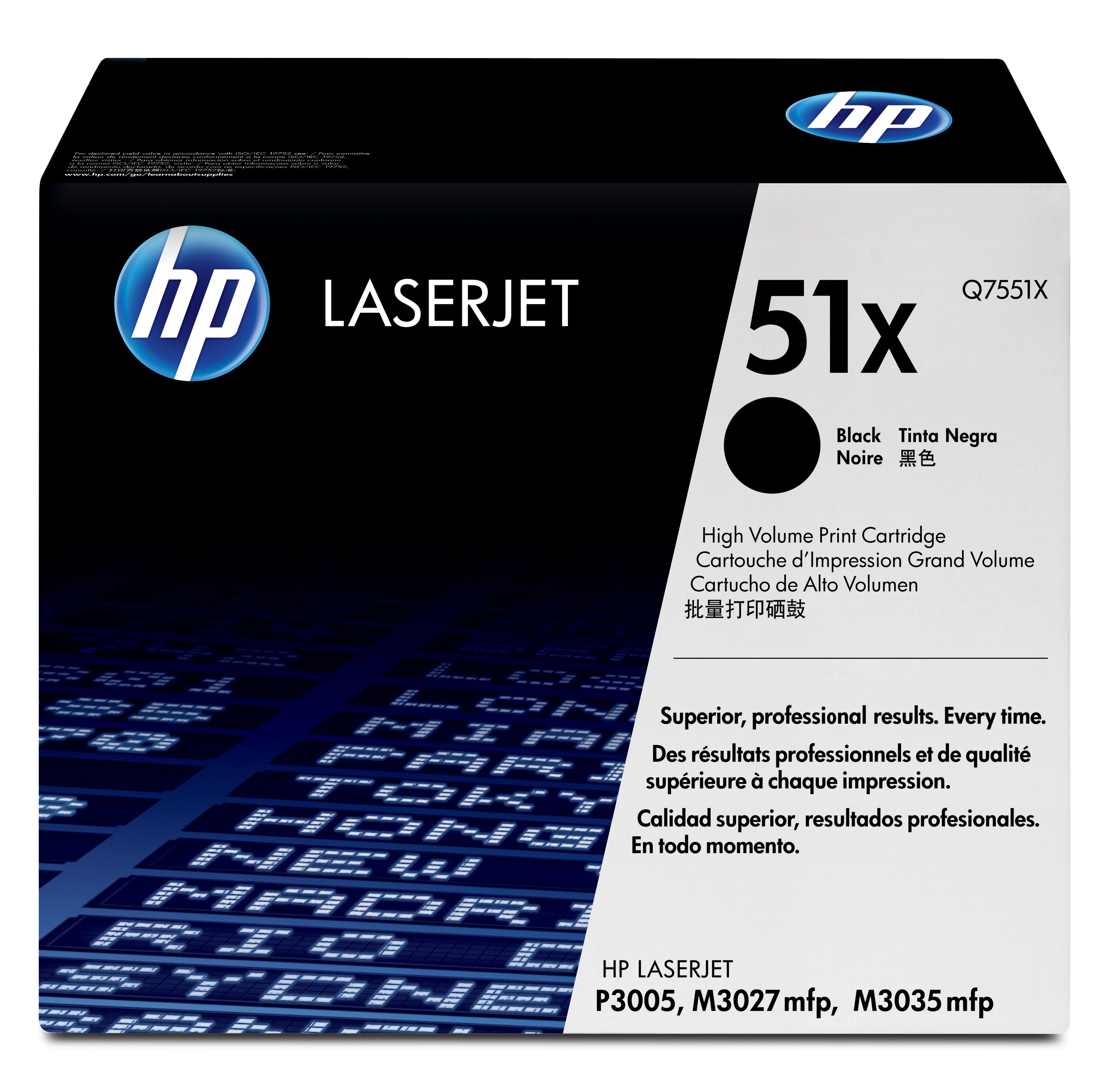 HP 51X Zwarte High Capacity Tonercartridge - Q7551X