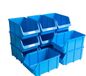 Hünersdorff 12x opbergbox stapelbox opslagbox in maat 4, van polystyrol, hoge vormstabiliteit en belastbaarheid, kleur: blauw