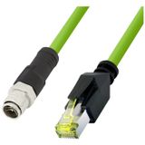 LogiLink CQM025S RJ45 Netwerkkabel, patchkabel CAT 6A 0.50 m Groen