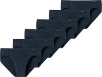 SCHIESSER Slip Set van 6 - Donkerblauw - Effen - Katoen/Elastaan - Maat XL