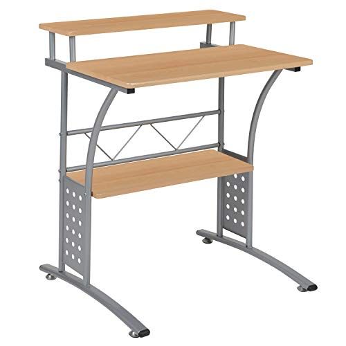 Flash Furniture Computertafel - Metaal - Esdoorn - 28 inch