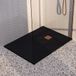 Brauer Asteroid Douchebak - 90 x 140 cm - Mineraalmarmer - Mat Zwart - Antislip - Antibacterieel