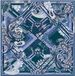 Roeckl sjaal Check Paisley 53x53 Multi Emerald blauw