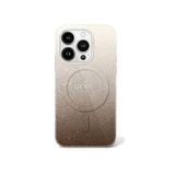 Guess Hardcase Glitter MagSafe - iPhone 16 Pro Etui - Gradient Design - Bruin
