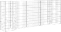 vidaXL Gabion Plantenbak H-vormig 260x40x100 cm Staaldraad