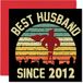 11e verjaardagskaart voor echtgenoot van vrouw - Beste echtgenoot sinds 2012 - I Love You Gifts, Happy 11th Wedding Anniversary Cards for Partner, 145 mm x 145 mm wenskaarten voor elfde jubilea