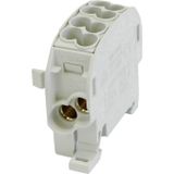 HoraeTec 080110-0-3 Hoofdleiding vertakkingsklem PA, Messing Grijs-wit (RAL 7035) 1-polig 100 A 690 V Geleidertype = L