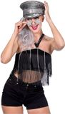 Wilbers&Wilbers Dance Festival Top Zwart Met Franjes Vrouw