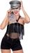 Wilbers&Wilbers Dance Festival Top Zwart Met Franjes Vrouw