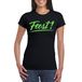 Bellatio Decorations Verkleed T-shirt voor dames - feest - zwart - groen glitter - carnaval M