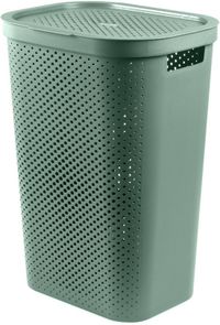Curver Infinity Recycled Dots Panier à linge avec couvercle - 60L - Vert