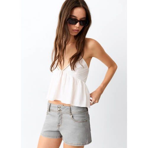 MANGO TEEN denim short - grijs