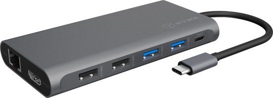 ICY BOX IB-DK4050-CPD USB-C Docking Station - Antraciet