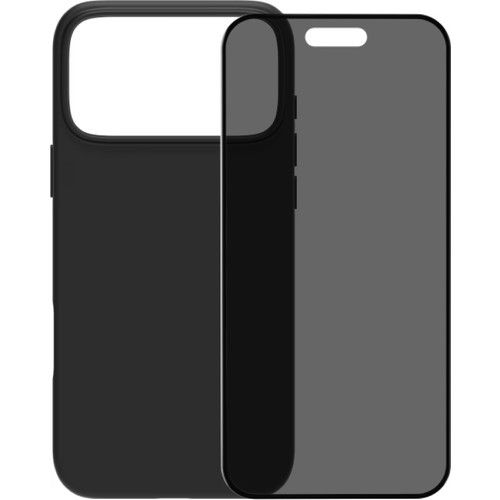 BlueBuilt Back Cover iPhone 17 Pro Max Zwart + BlueBuilt iPhone 17 Pro Max Privacy Screenprotector Glas