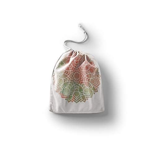 Bonamaison Bedrukte katoenen tas met trekkoord - 20 x 30 cm