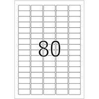 HERMA Premium - Papier - mat - permanent zelf-klevend - wit - 35.6 x 16.9 mm 2000 etiket(ten) (25 vel(len) x 80 gelamineerde etiketten