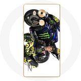 Maniacase Etui voor Huawei Mate 8 Valentino Rossi Snelheidsrijder witte achtergrond