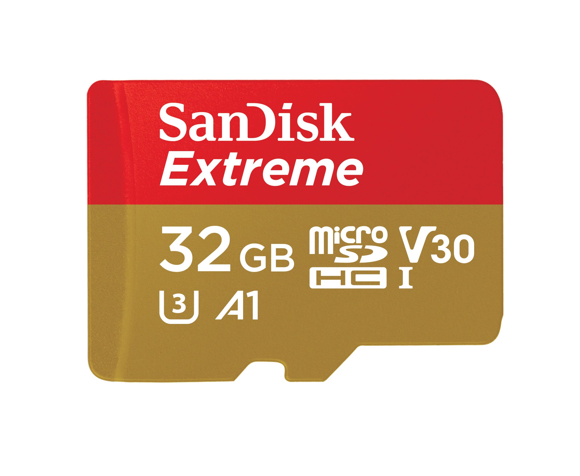 SanDisk Extreme 32GB microSDHC - Class 10, UHS-I, V30 - with Adapter