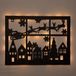 Anna's Collection Muurhanger kerstslee 40x32 cm zwart