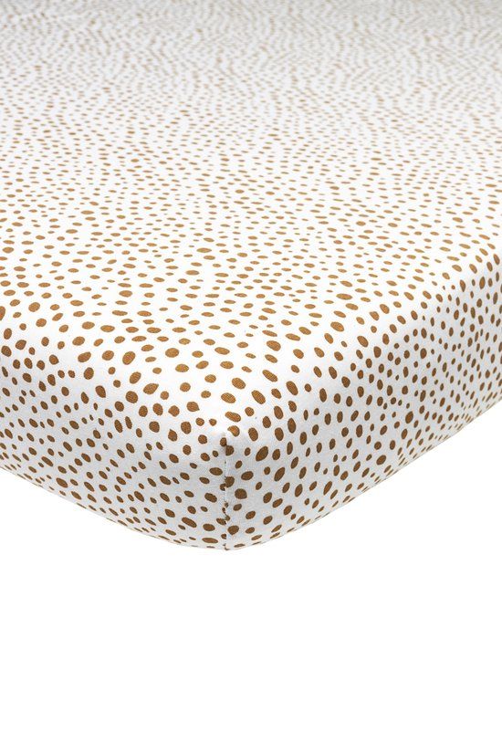 Meyco Baby Cheetah Hoeslaken Wieg - Camel - 40x80/90cm - Katoen
