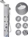 Merkloos Douchepaneel met Regendouche - Douchekolom Massagesysteem - 124.5 cm - Zilver