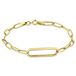 Lucardi 14 Karaat Geelgouden Paperclip Armband - 19 cm