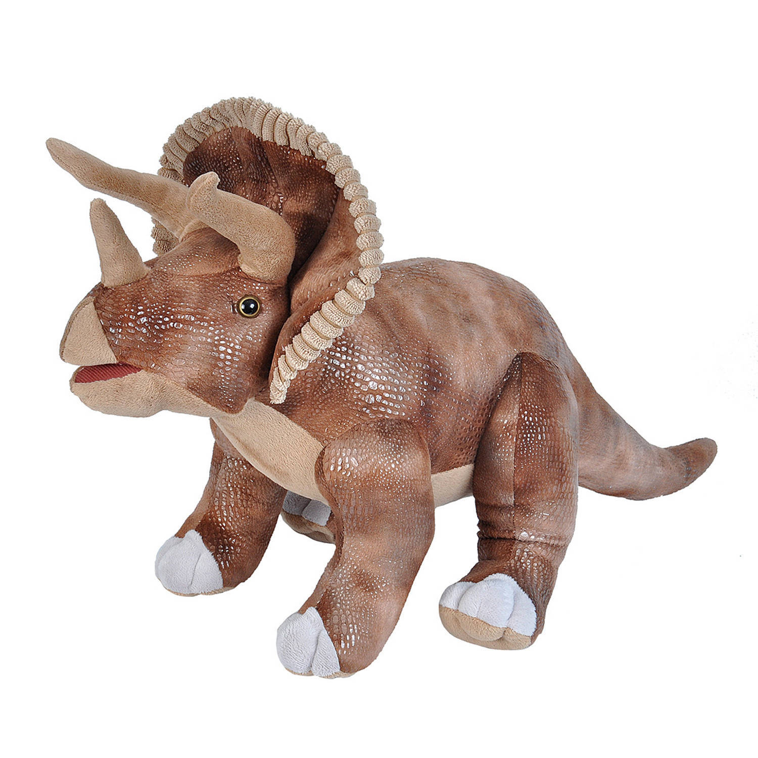 Wild Republic knuffel triceratops 63 cm pluche bruin