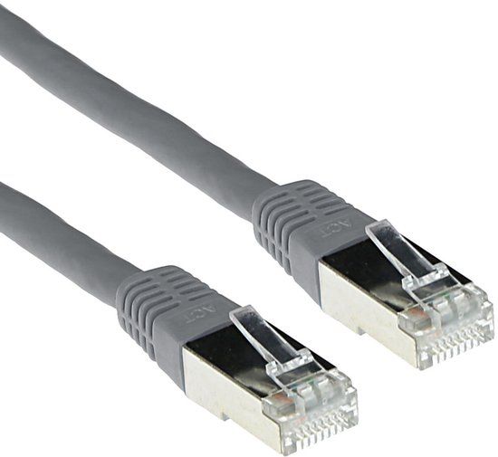 ACT Grijze 3 meter LSZH F/UTP CAT5E patchkabel met RJ45 connectoren FB2003
