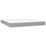 VidaXL Kingsize Matras met binnenvering 160x200x20 cm Medium Grijs/Wit Polyester