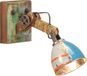 Applique style industriel rond E27 multicolore