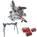 Flex Scie à onglets radiale SMS 305 18-EC + WB 110-260 +2xBatterie 8,0Ah