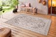 Tapeso Binnen & buiten vloerkleed vintage Malaga - crème/lichtbruin 80x150 cm