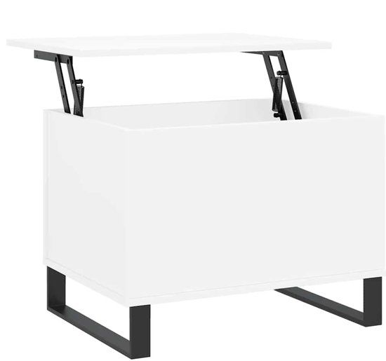 vidaXL Salontafel 60x44,5x45 cm bewerkt hout wit