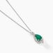 Collier Angelika Or Blanc Émeraude Et Diamant