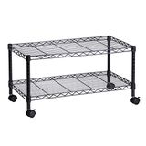 Honey-Can-Do 2-Tier Media Cart, Staal, Zwart, 18x36