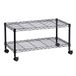 Honey-Can-Do 2-Tier Media Cart, Staal, Zwart, 18x36