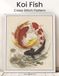 Koi Fish Cross Stitch Pattern: Japanese-Inspired Water Scene