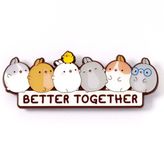 Molang Better Together Unisex Speld - zilverkleurig