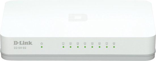 D-Link GO-SW-8G - 8-poorts Gigabit Switch - Wit