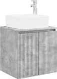 vidaXL Wandgemonteerde wastafelmeubel Betongrijs 49,5 x 41 x 63 cm