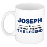 Bellatio Decorations naam cadeau mok - Joseph - man myth legend - koffiemok - 300 ml - collega - vaderdag