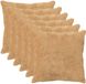 vidaXL Taie d'oreiller 6 pièces Taupe 55 x 55 cm Fausse fourrure de lapin