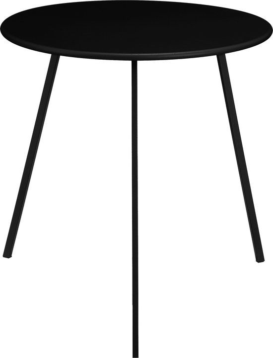Mica Decorations Seatle Bijzettafel voor Buiten - H50 x Ø50 cm - Metaal - Zwart