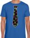 Bellatio Decorations Tropical party shirt heren - stropdas - blauw - neon - carnaval - themafeest XS