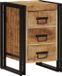 vidaXL Nachtkastje met lade Bruin 40 x 40 x 59 cm Massief Mango Hout