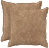 vidaXL - Kussensloop - 2 stuks - HOUTEN - Taupe - 65 x 65 cm - Katoensatijn
